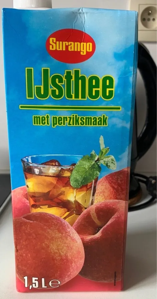 Ijsthee met perziksmaak