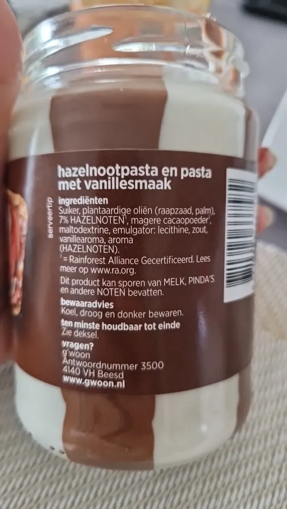 Hazelnoot duopasta