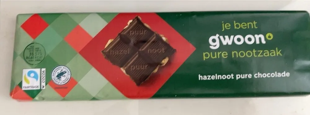 Hazelnoot pure chocolade