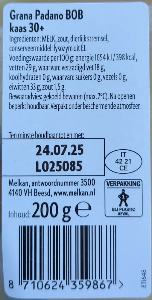 Grana Padano BOB kaas 30+