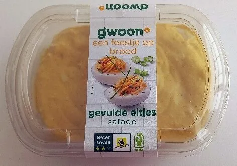 Gevulde eitjes salade