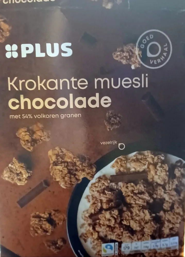 Krokante muesli chocolade