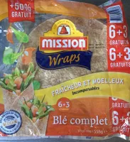 6+3 Wraps blé complet