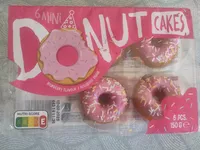6 mini donut cakes raspberry flavour