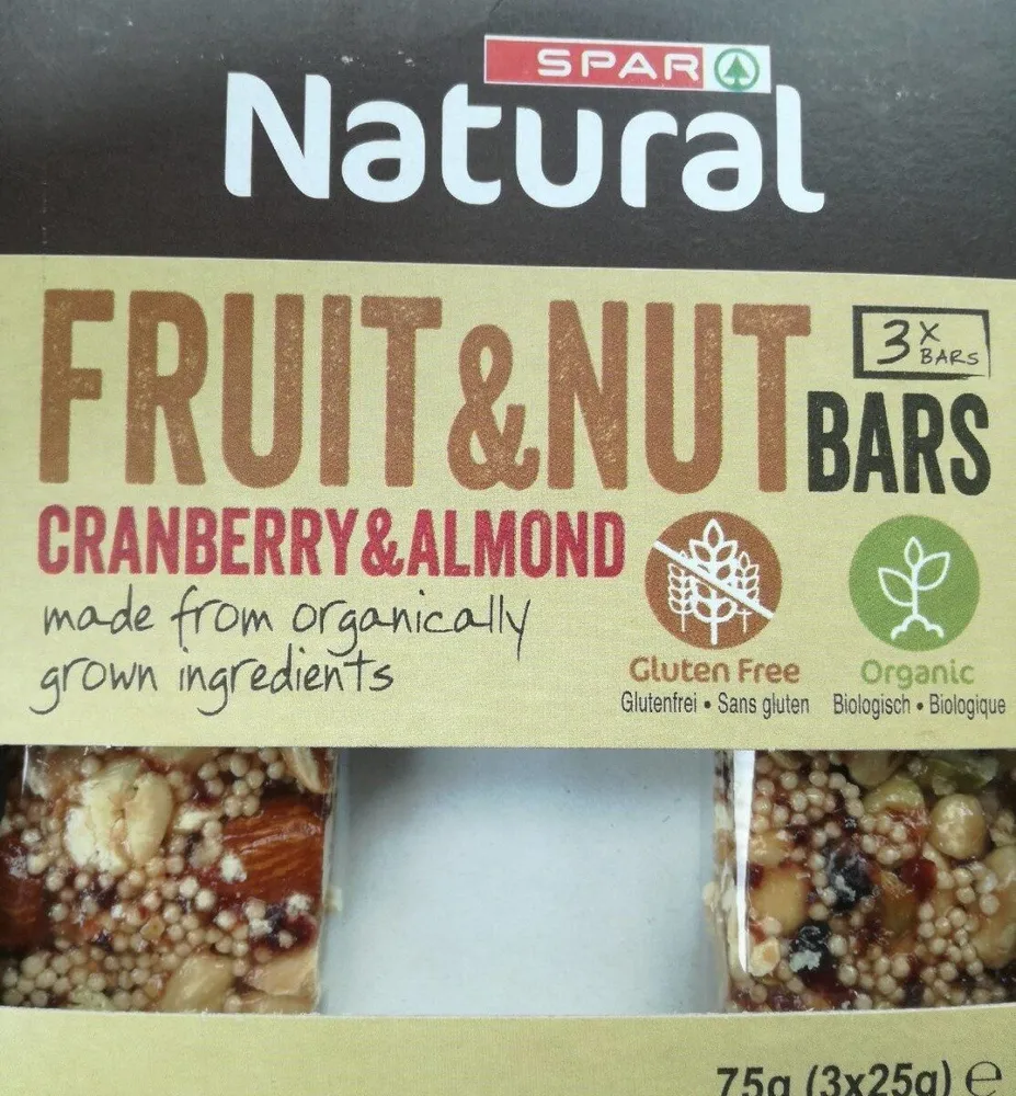 Bars fruits et nuts