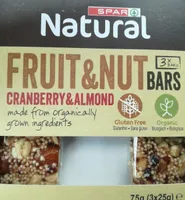 Bars fruits et nuts