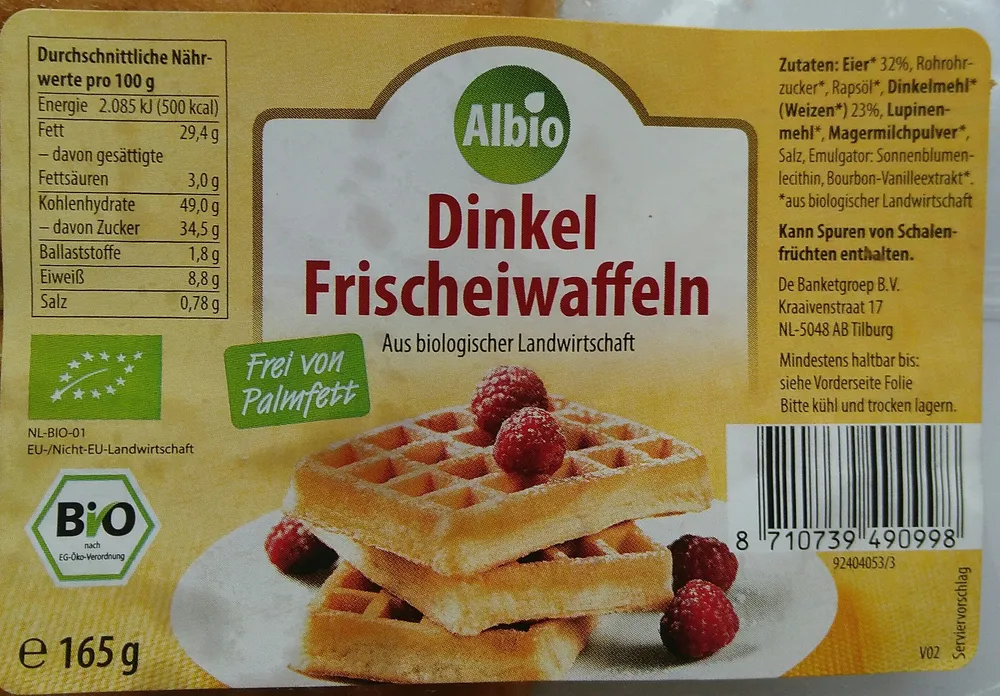 Dinkel-Frischeiwaffeln