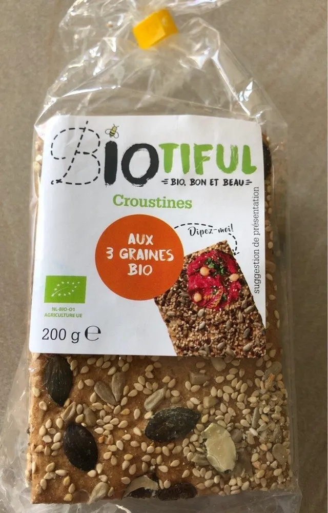 Croustines aux 3 graines bio
