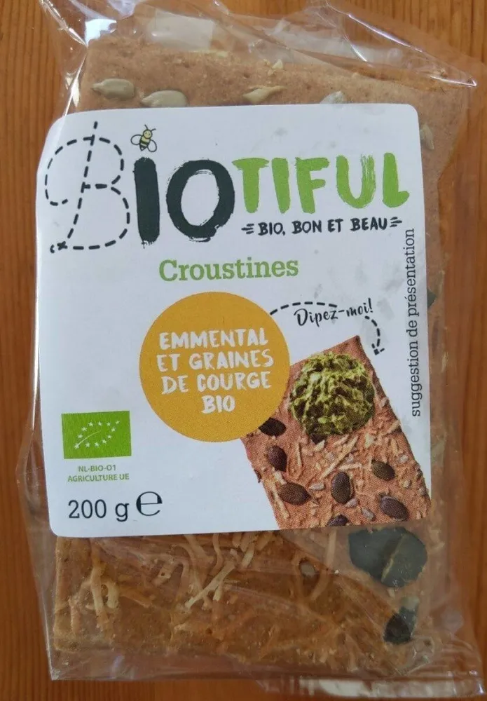 Croustines emmental et graines de courge bio