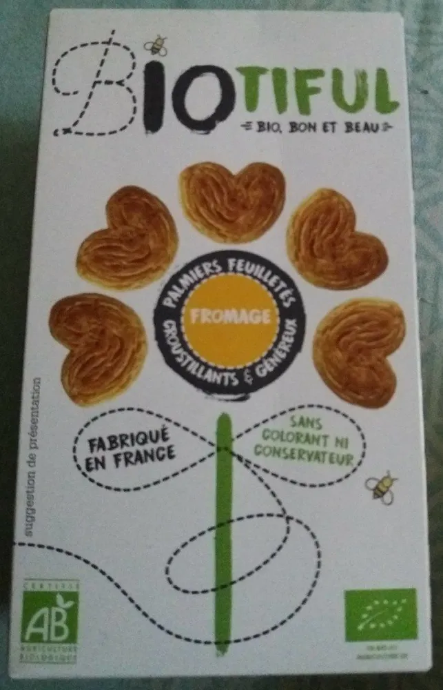 Palmiers feuilletés au fromage