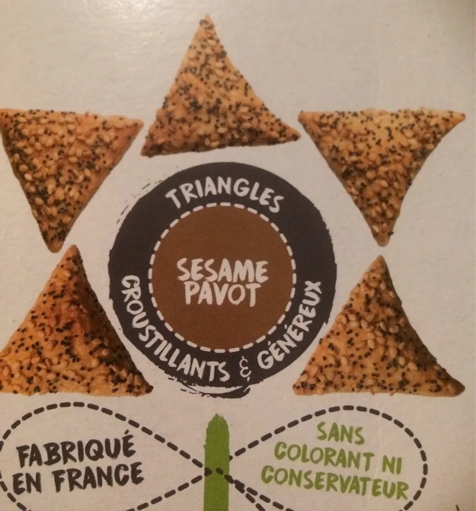 Triangles Sesame Pavot