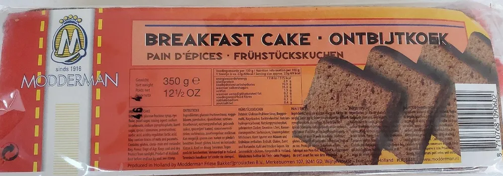 Breakfast cake - Ontbijtkoek