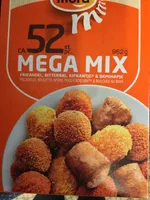 Mini's Mega mix frikandel, bitterbal, kipkantje en bamihapje