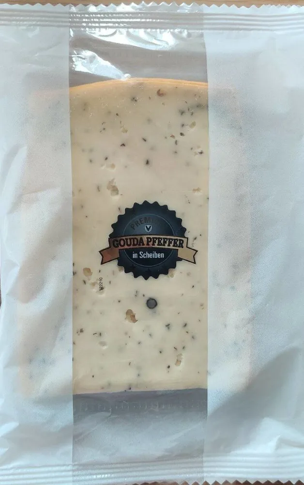 Gouda Pfeffer in Scheiben