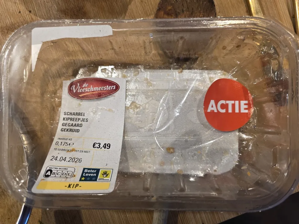 Scharrel Kipreepjes Gegaard Gekruid