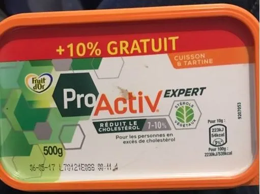 Margarine Pro Activ Fruit d'Or Cuisson et Tartine
