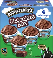 Ben & Jerry's Glace Mini Pots Chocolat Fudge Brownie x4 400ml