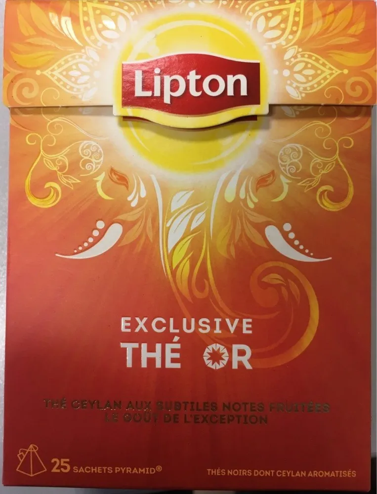 Lipton Thé Noir Or Ceylan 25 Sachets