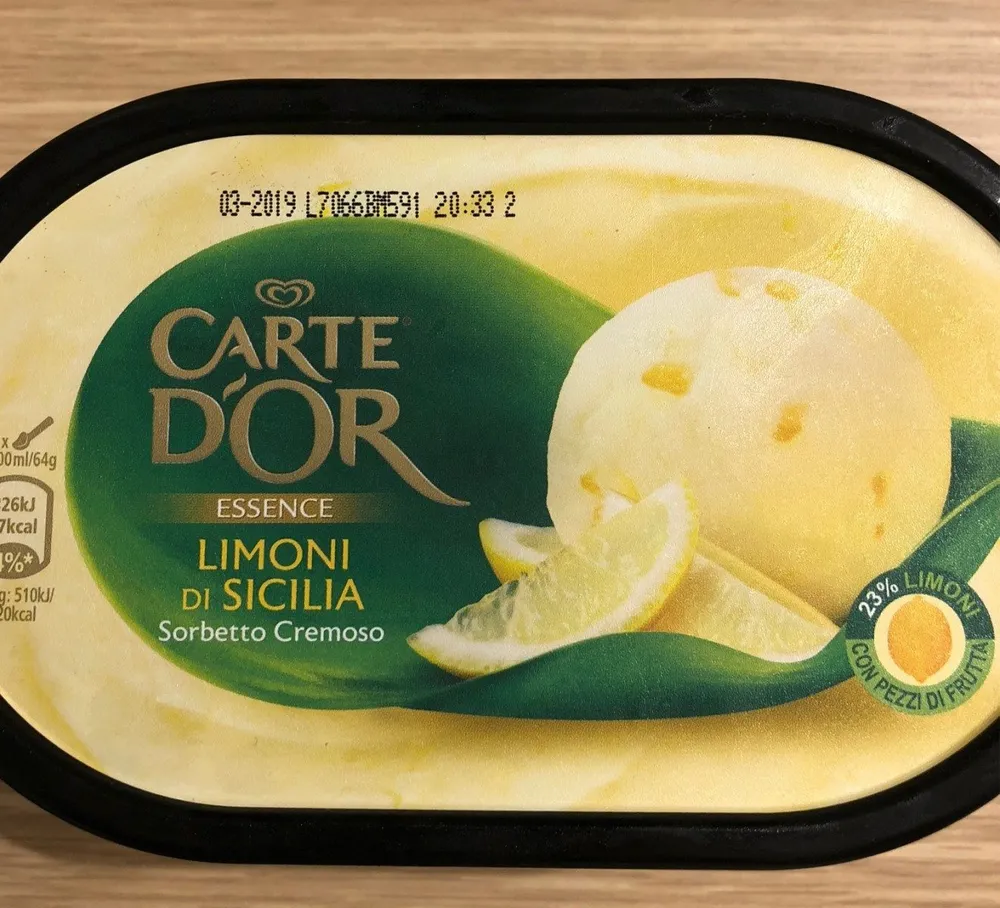 Carte D'or Sorbet Sicilian Lemon