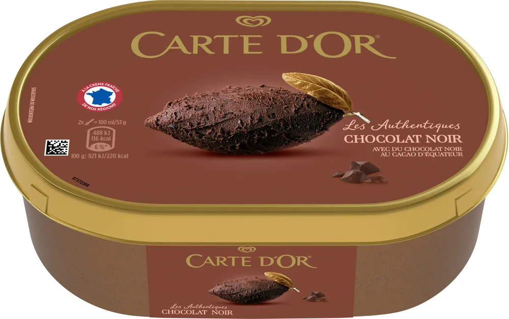 Carte D'or Les Classiques Glaces Chocolat Noir Cacao d'Equateur 750ml