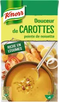 Knorr Soupe Liquide Douceur de Carottes Pointe de Noisette Brique 4 Portions 1L