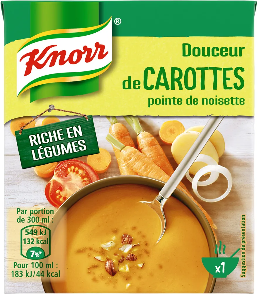 Knorr Soupe Douceur de Carottes Pointe de Noisette 30cl