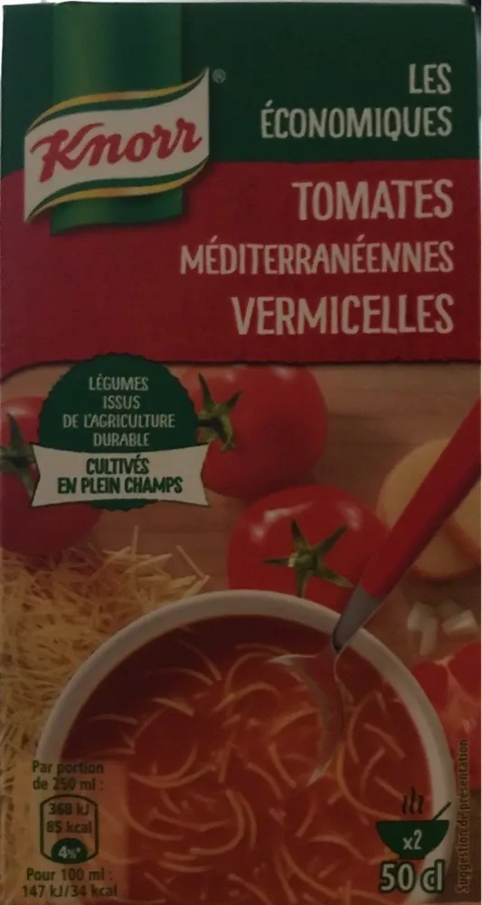 Soupe Méditerranéennes Vermicelles