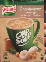 Champignon Cremesuppe mit Knusper-Croûtons