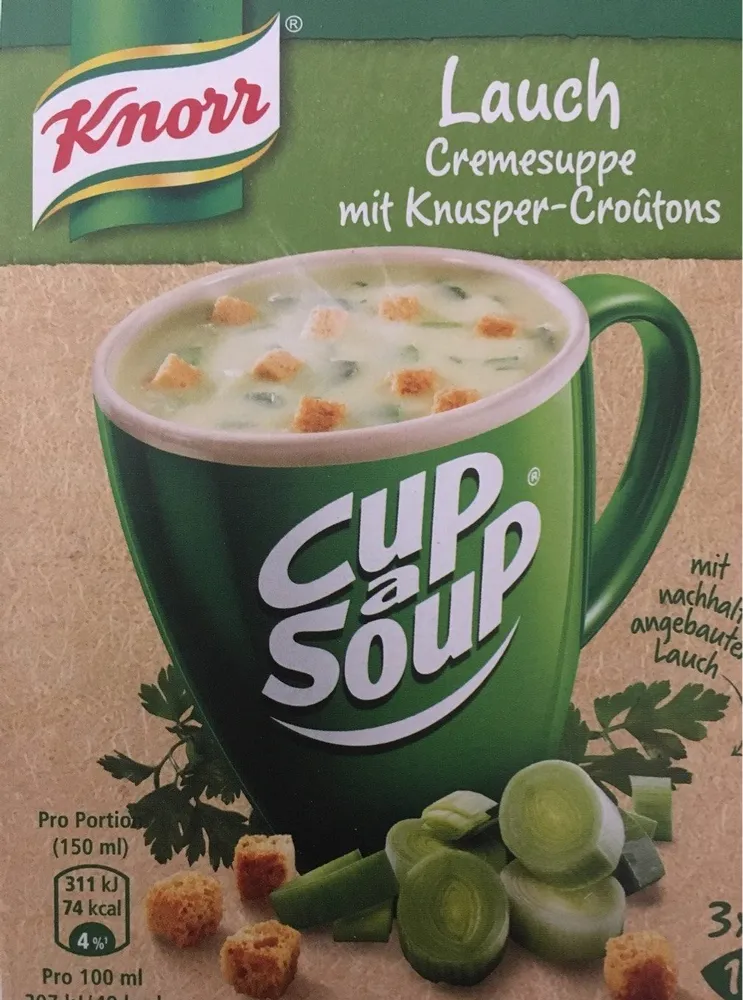 Lauch Cremesuppe, Mit Knusper-croutons