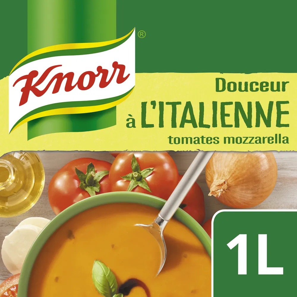 Knorr Soupe Liquide Douceur à l'Italienne Tomates Mozzarella 1L