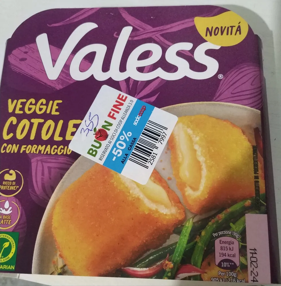 Veggie cotoletta con formaggio