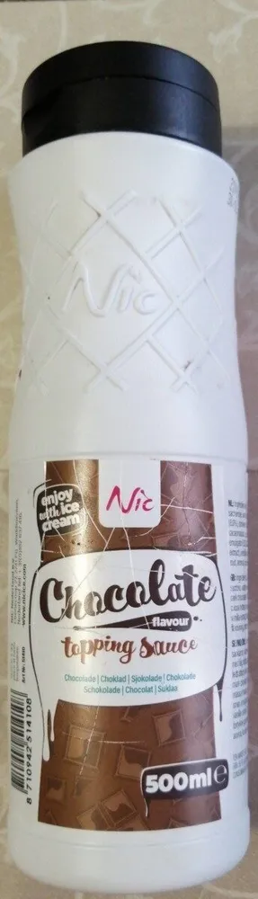 Chocolate flavour topping sauce