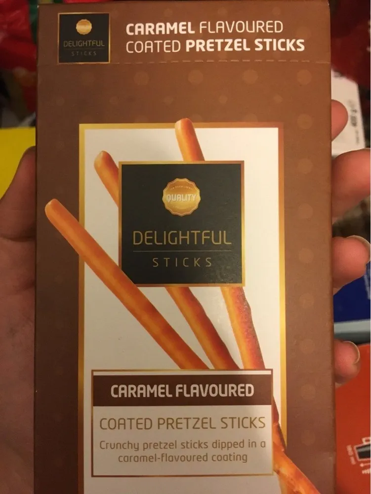 Caramel Flavoured Coated pretzel Sticks