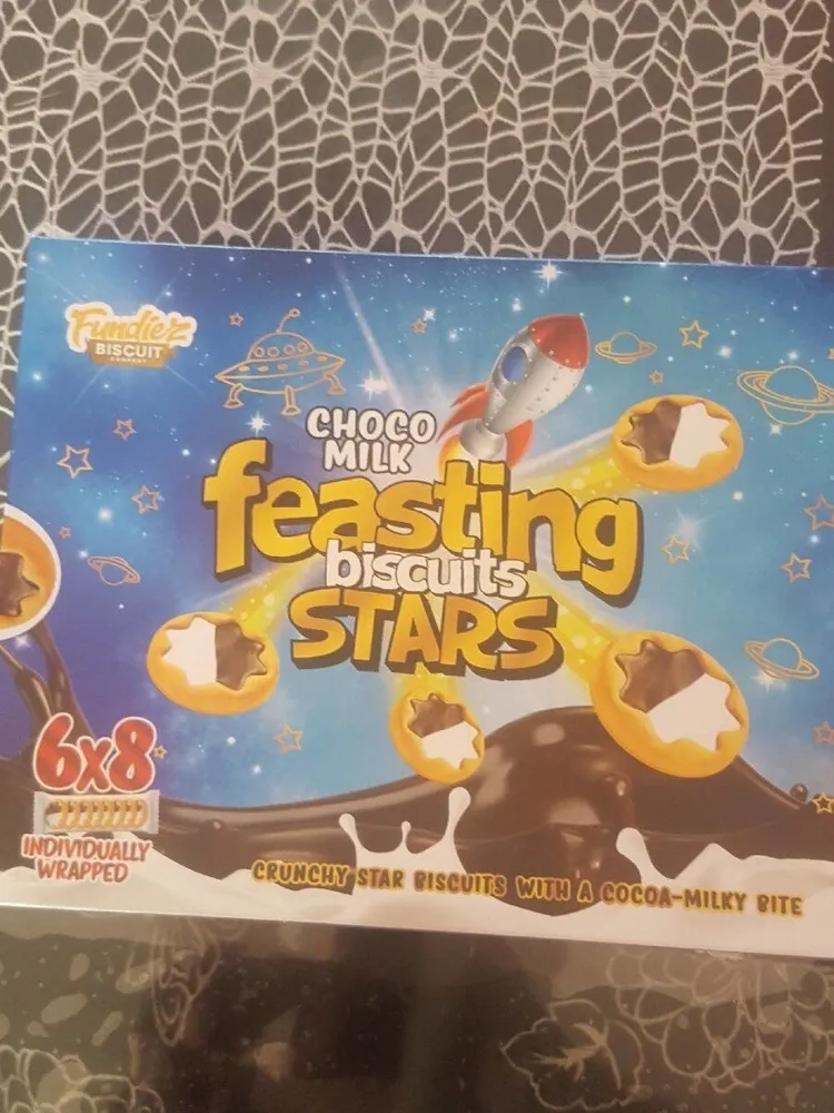 Choco milk feasting biscuits stars
