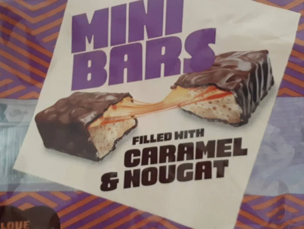 Mini bars Filled with caramel & nougat