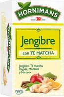 Infusión de jengibre con té matcha, regaliz, manzana y naranja