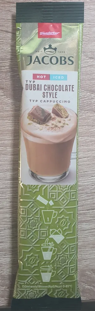 Hot Dubai Chocolate Style Cup Cappuccino