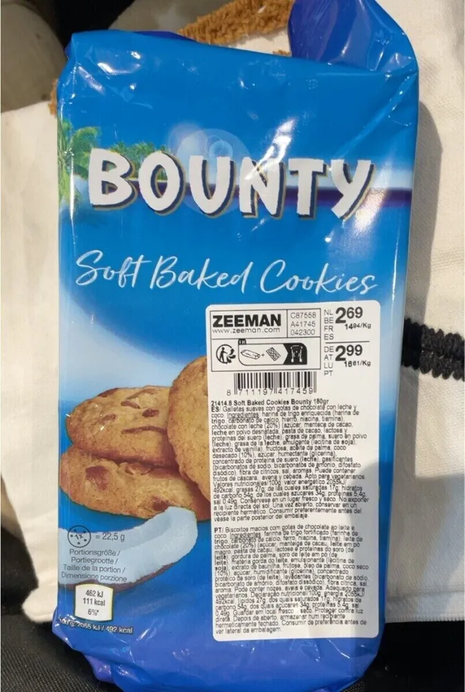 Bounty soft baked cookies