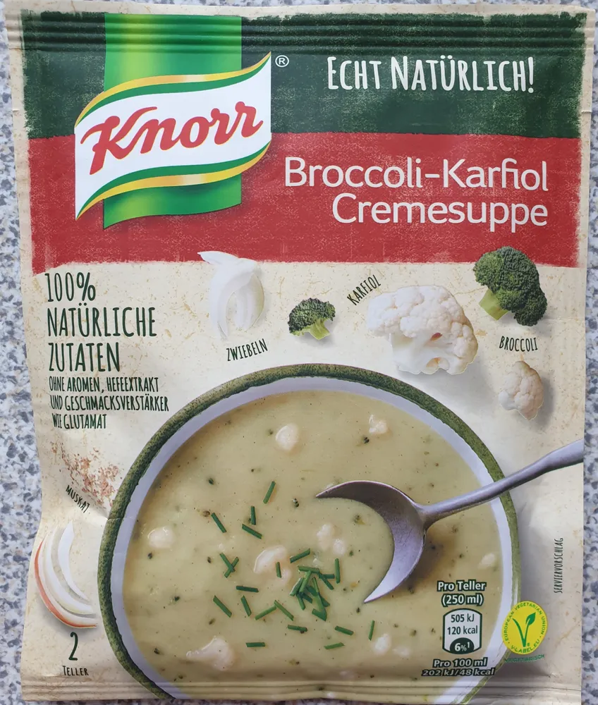Knorr Echt Natürlich Broccoli-Karfiol Cremesuppe