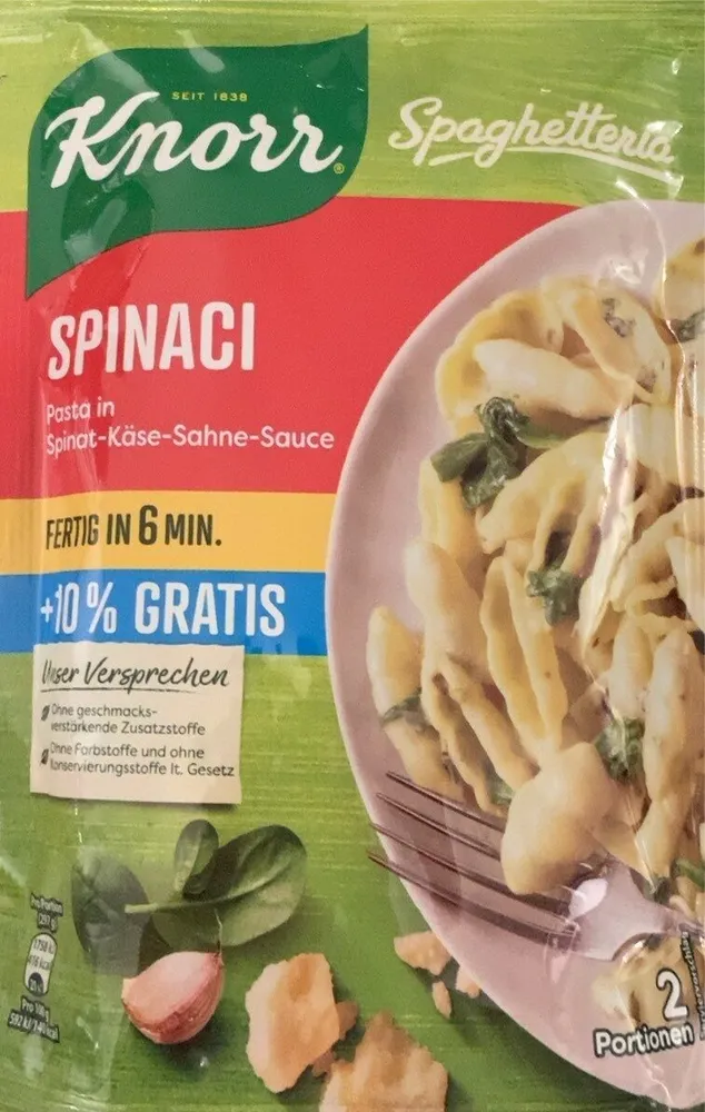 Spinat Käse Sahne Nudeln