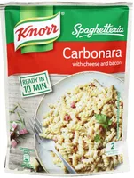 Carbonara with cheese and bacon