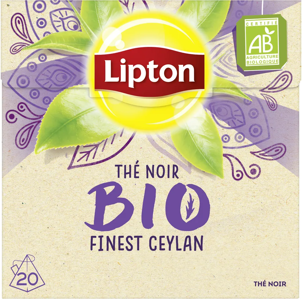 Lipton Bio Thé Noir Finest Ceylan 20 Sachets