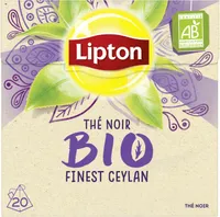 Lipton Bio Thé Noir Finest Ceylan 20 Sachets