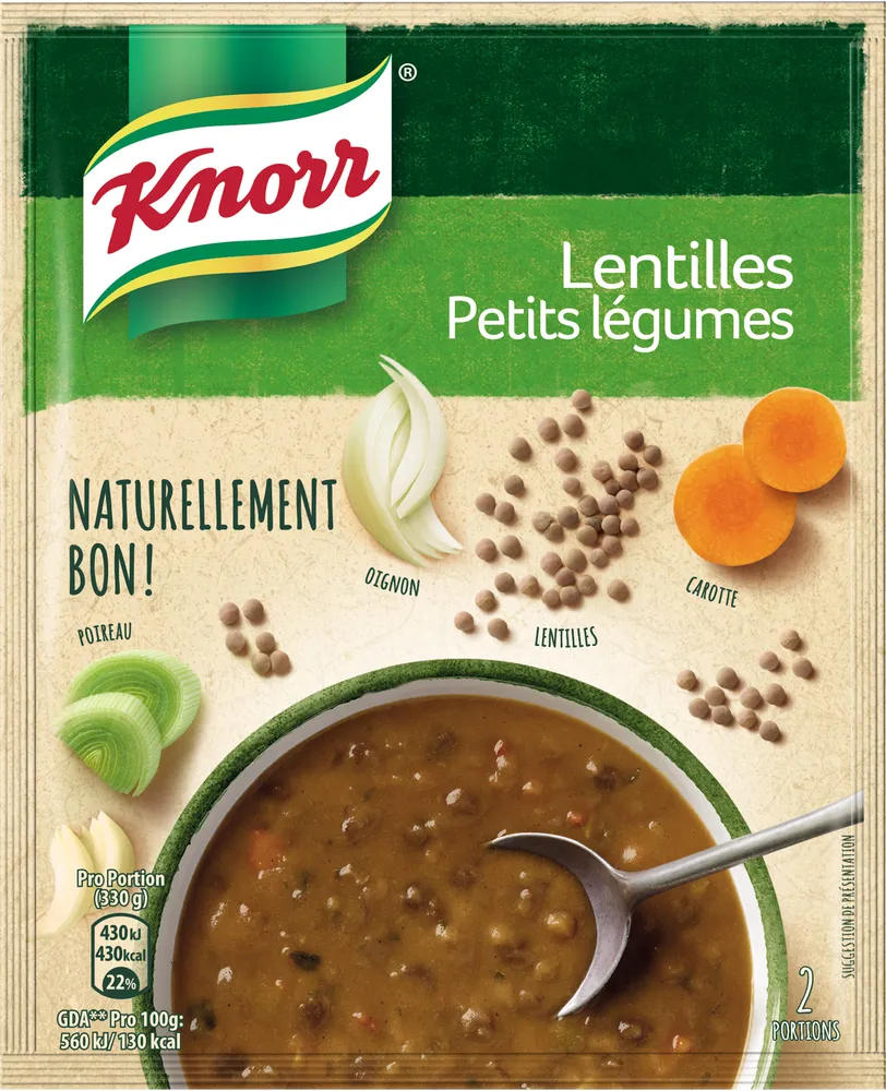 Knorr Soupe Lentilles Petits Légumes 69g 2 Portions