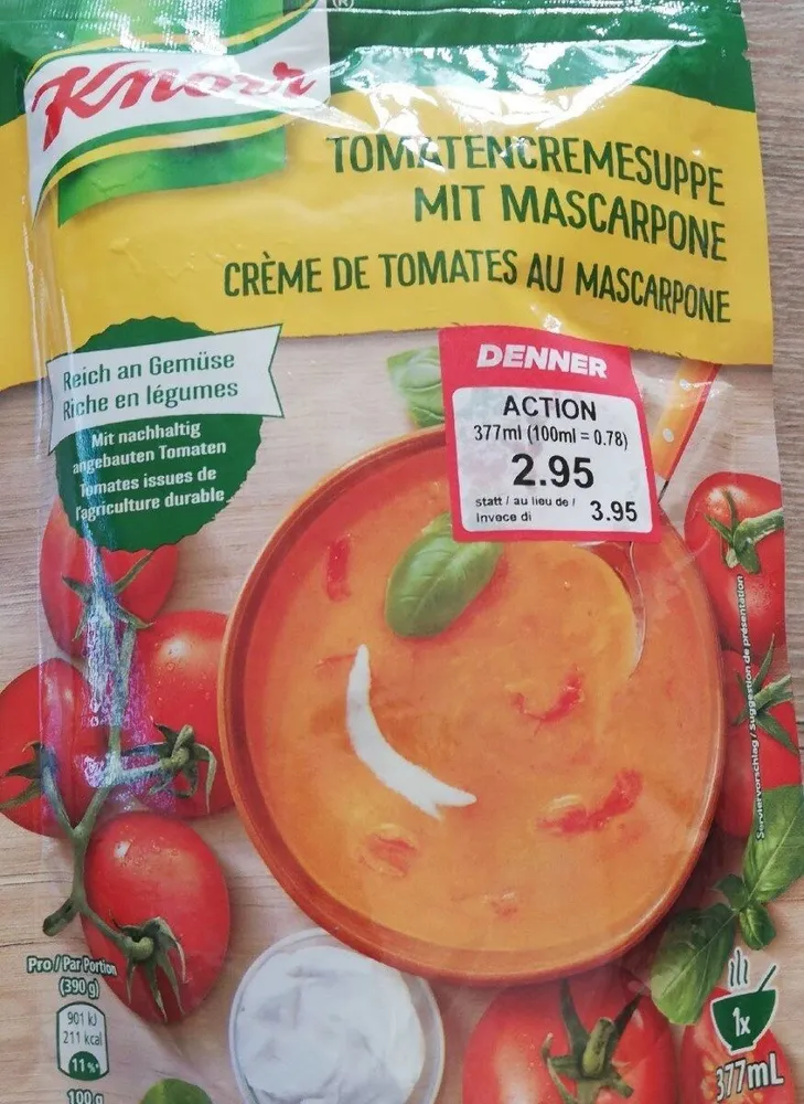 Crème de tomates au Mascarpone