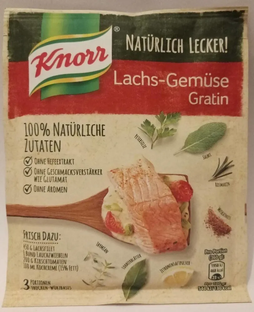 Lachs Gemüse Gratin