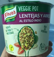 Veggi pot lentejas con arroz al estilo indio