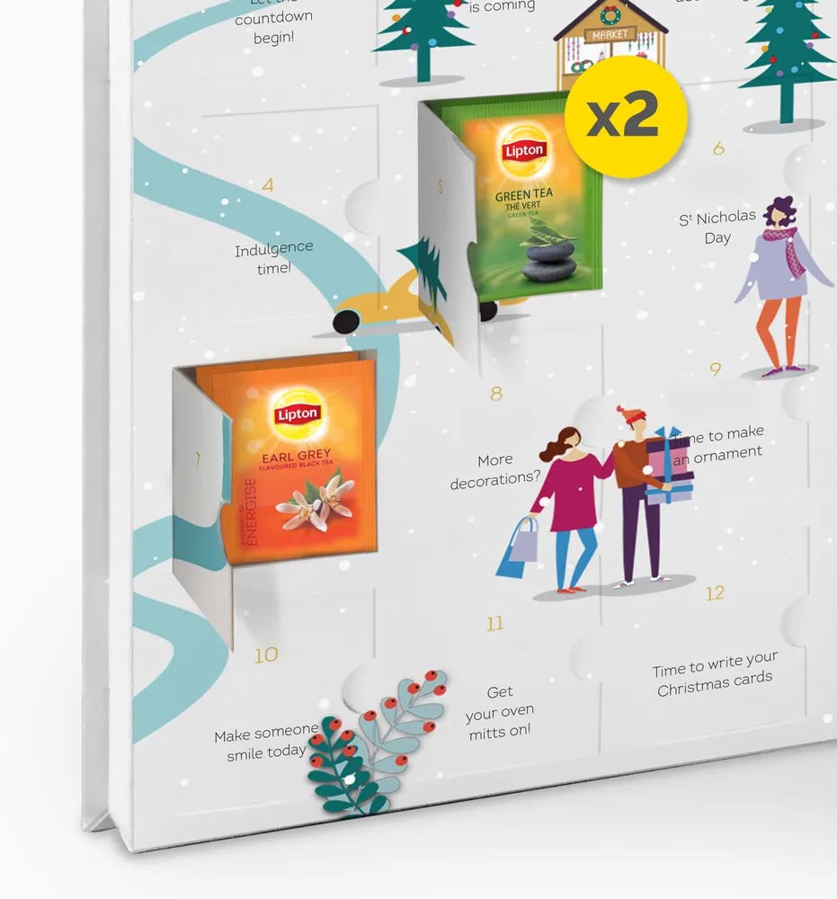 Lipton Calendrier Avant assortiment de thés et infususions X48