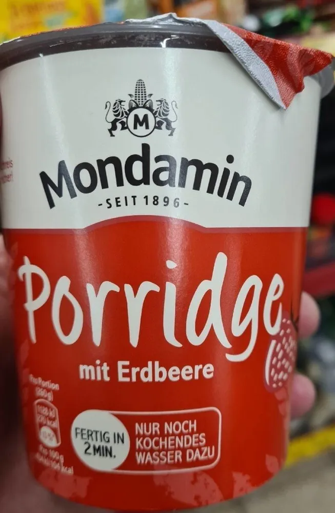 Porridge mit Erdbeere
