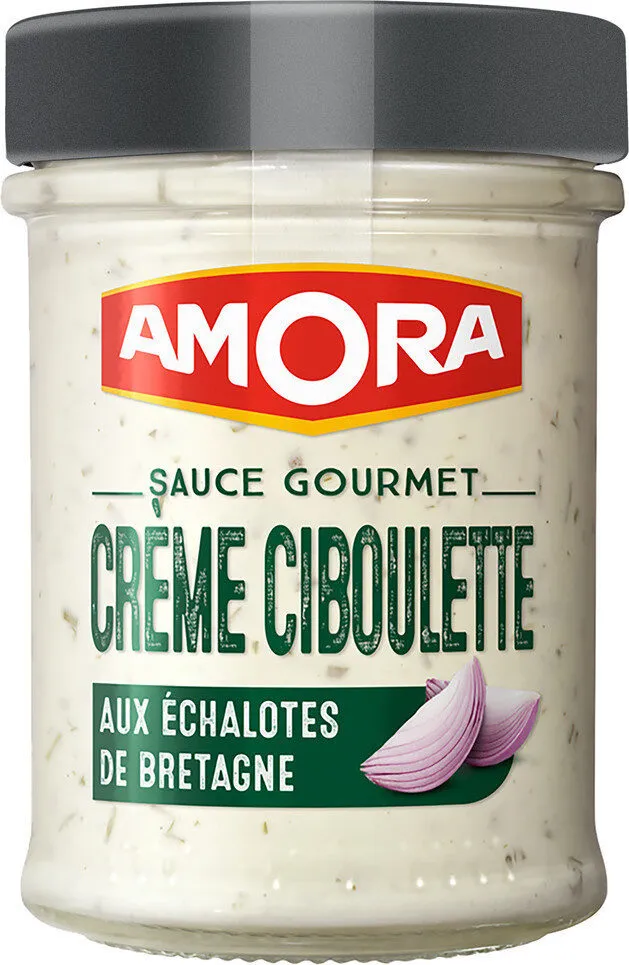 Amora Sauce Gourmet Crème à la Ciboulette et aux Echalotes de Bretagne Bocal